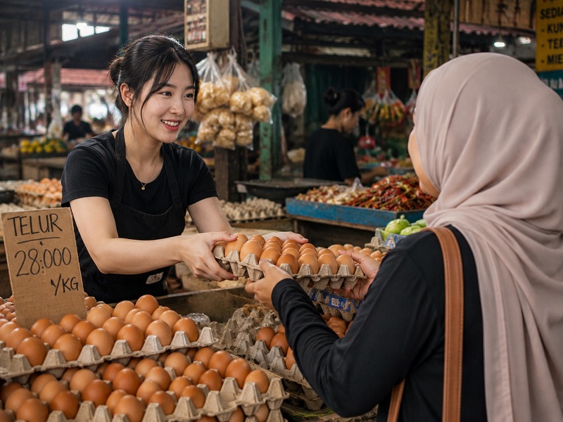 pedagang telur