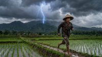 hujan disertai petir